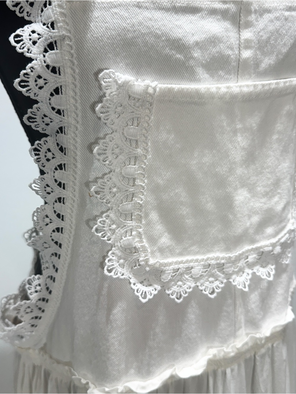 Blue Velvet NWT White Lace Overall Maxi Dress Medium - Picture 13 of 16